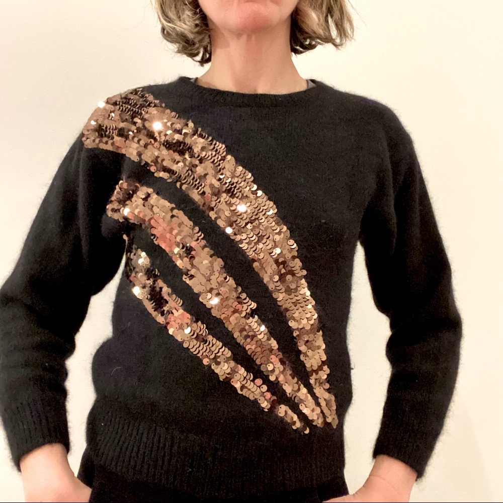 Angora sequins Marc Jacobs crewneck sweater